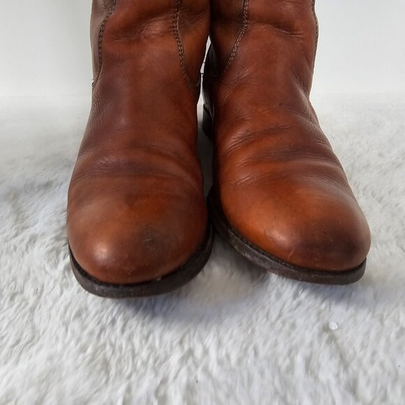 Frye & Co Brown High Equestrian Boots Leather Boho Western 9 - Picture 6 of 16